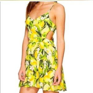 Show Me Your MuMu Yellow Green Spaghetti Strap Sundress